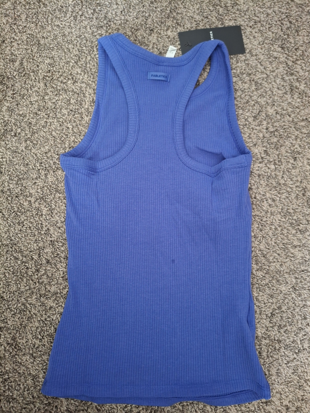 Fabletics Royal Blue Ribbed Racerback Tank - Picture 2 of 2